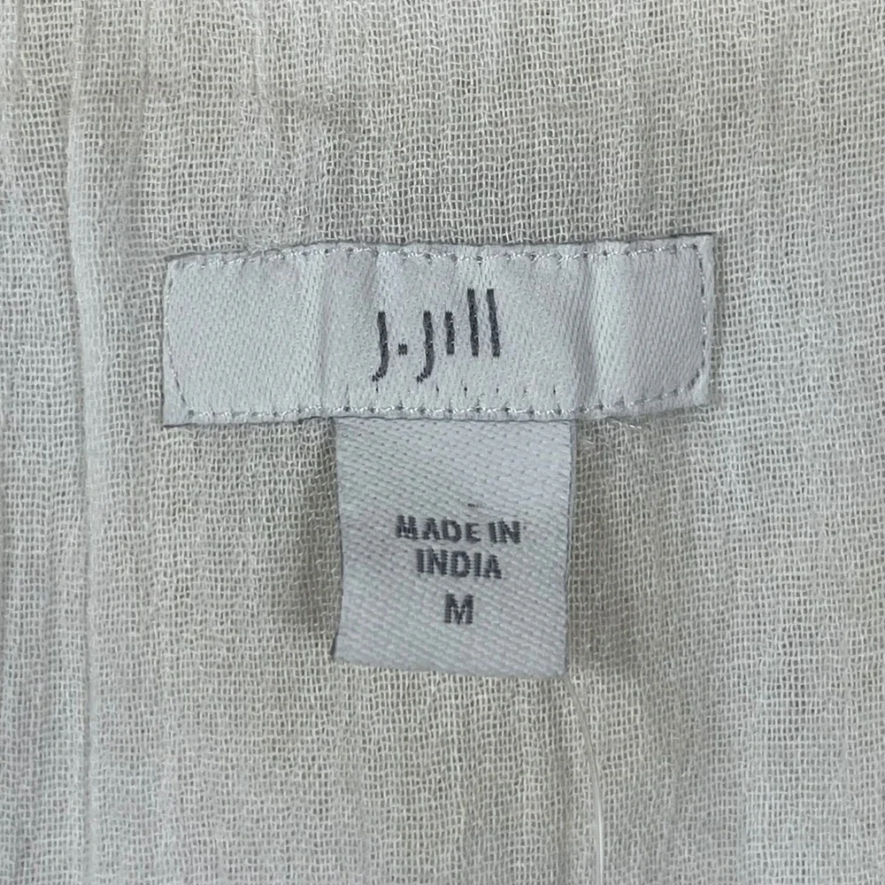 J. Jill Embroidered Maxi Dress Womens M Whitebarly Sleeveless Tiered Boho NWT - Picture 7 of 10